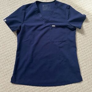 Figs Navy Catarina Scrub Top